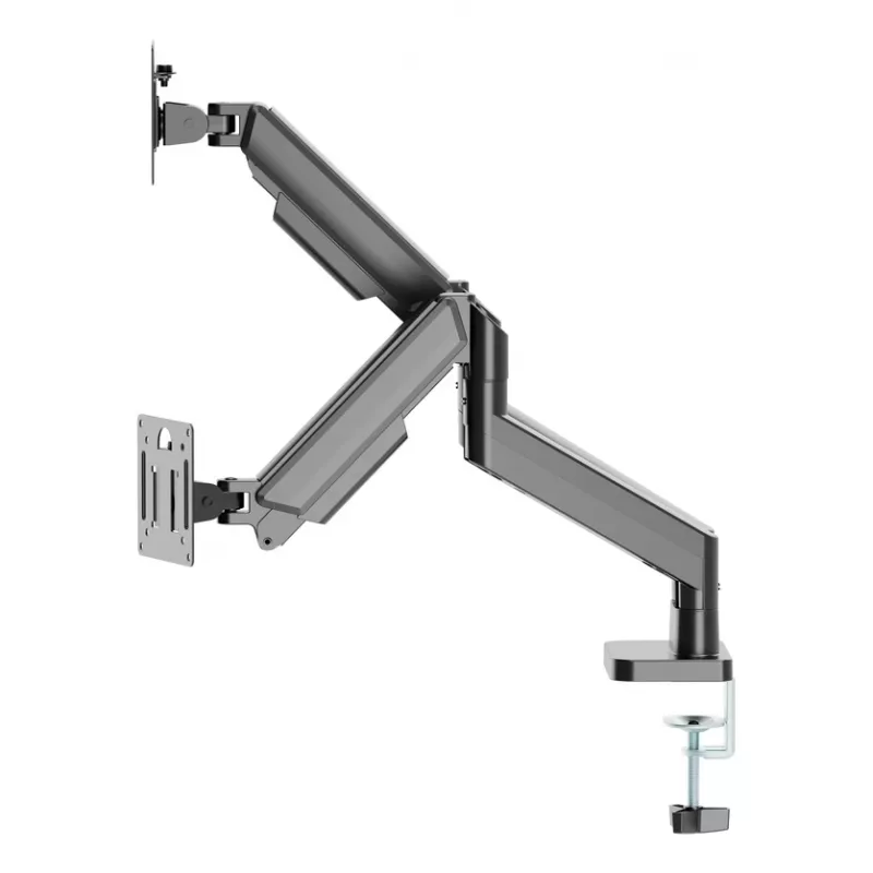GEMBIRD Desk Mounted Adjustable Double Monitor Arm 17-32 inch, Black