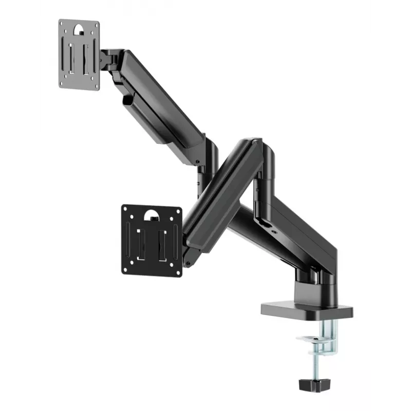 GEMBIRD Desk Mounted Adjustable Double Monitor Arm 17-32 inch, Black