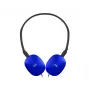 Wired head-band headphones JVC HA-S160M-AU, binaural, 3 cm drivers, 12–24000 Hz, 32 Ω, 1.2 m cable, blue