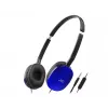 Wired head-band headphones JVC HA-S160M-AU, binaural, 3 cm drivers, 12–24000 Hz, 32 Ω, 1.2 m cable, blue