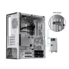 PC Case CHIEFTEC BS-20B-OP Midi Tower, black, microATX/Mini-ITX, 2x 3.5 inch, max GPU 27 cm, 1x 5.25 inch bay, USB-C