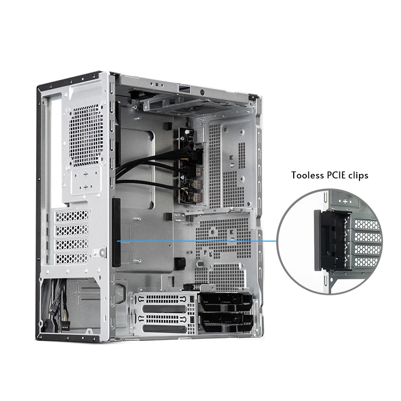 PC Case CHIEFTEC BS-20B-OP Midi Tower, black, microATX/Mini-ITX, 2x 3.5 inch, max GPU 27 cm, 1x 5.25 inch bay, USB-C