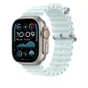 APPLE 49mm Ice Blue Ocean Band Extension - Natural Titanium Finish