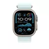 APPLE 49mm Ice Blue Ocean Band Extension - Natural Titanium Finish