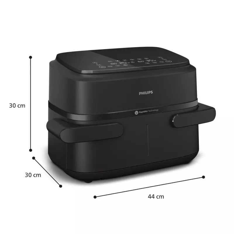 Philips 1000 series NA150/00 fryer Double 7 L Stand-alone 2450 W Hot air fryer Black