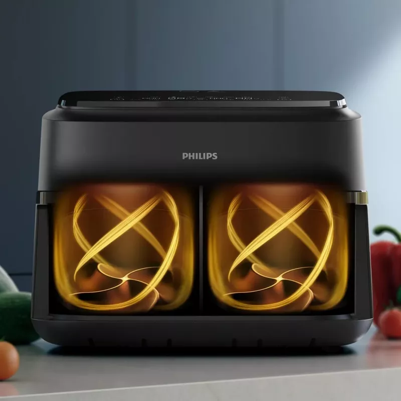 Philips 1000 series NA150/00 fryer Double 7 L Stand-alone 2450 W Hot air fryer Black