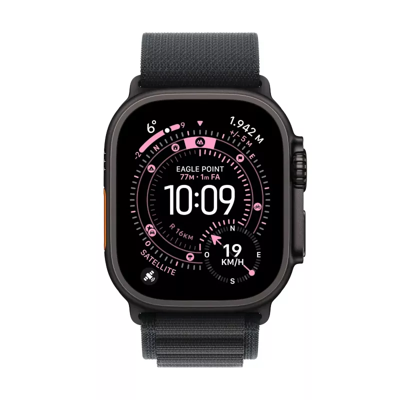 Smartwatch Apple Watch Ultra 3 GPS + Cellular 49mm Black Titanium Case with Black Alpine Loop Medium