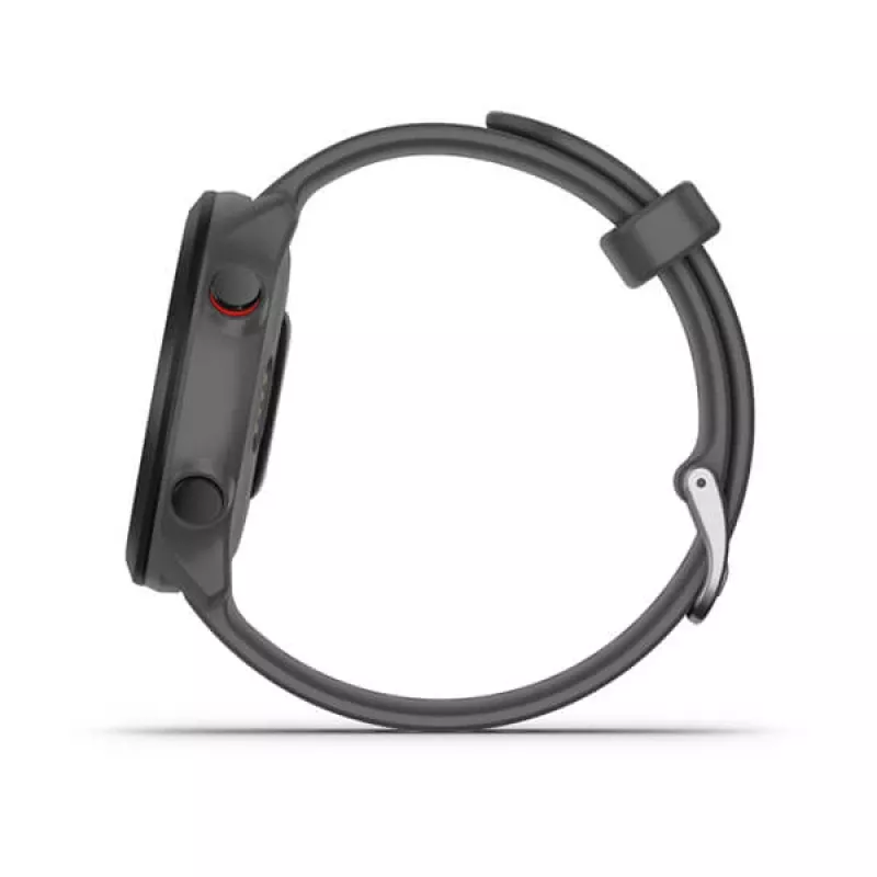 Smartwatch GARMIN Forerunner 55, round 42 mm case, grey, silicone band, GPS/GLONASS/Galileo, 5 ATM water resistance