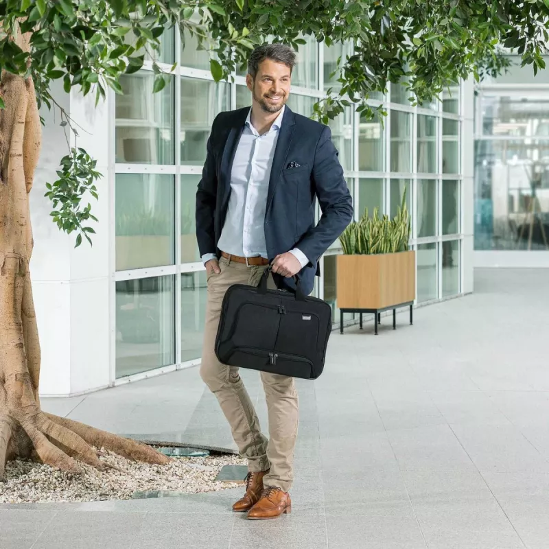 DICOTA Top Traveller Pro - 12-14.1in Notebook Case - Black / 1680d Rpet Polyester