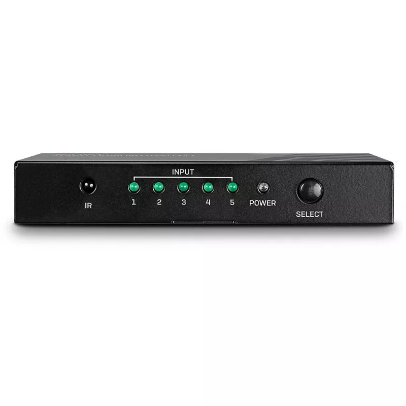 Lindy 5 Port HDMI 18G Switch, HDMI, Metal, Black, 18 Gbit/s, RF, 4K Ultra HD