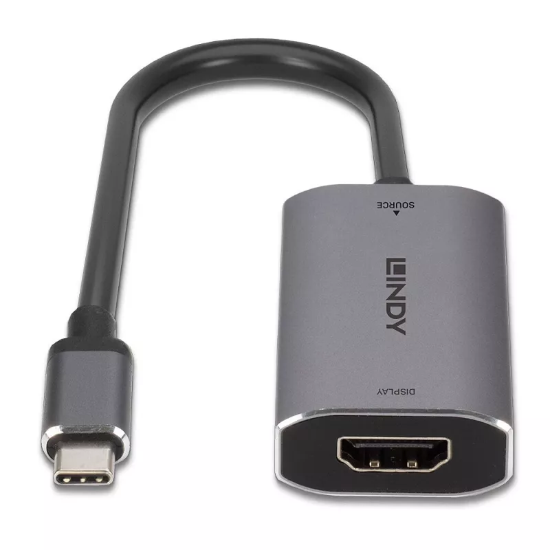 Lindy USB Type C to HDMI 8K60 Converter, 0.11 m, USB Type-C, HDMI, Male, Female, Straight