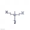 Neomounts FPMA-D1330DSILVER full-motion desk mount for 2 monitors, 10-27 inch (25.4-69 cm), clamp/grommet, max 18 kg, Silver