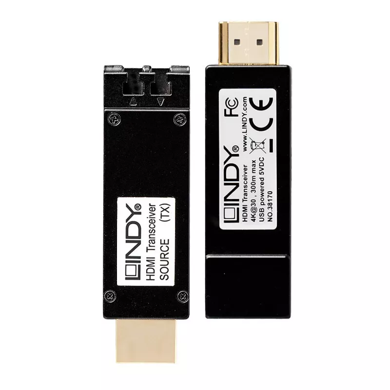 AV transmitter & receiver Lindy 300m Fibre Optic HDMI 4K30 Extender