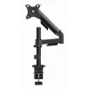 GEMBIRD Adjustable Desk Display Mounting Arm, 17-32 in Black
