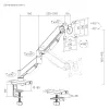 Desk monitor mount Gembird MA-DA1U-01 for 32 inch (81.3 cm) screens, max 9 kg, VESA 75x75–100x100, black