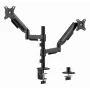 Monitor desk mount Gembird MA-DA2P-02 for 2 displays, up to 81.3 cm (32 inch), VESA 75x75–100x100, max weight 9 kg each, clamp/grommet, black