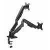 GEMBIRD Adjustable Desk 2-Display Mounting Arm with USB Ports, 17-32 in