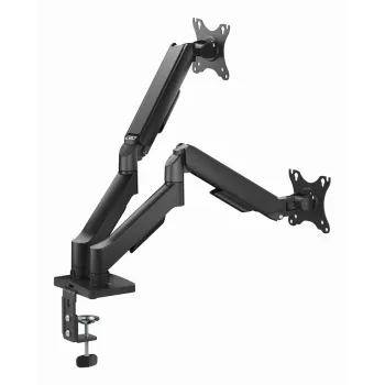 GEMBIRD Adjustable Desk 2-Display Mounting Arm with USB Ports, 17-32 in