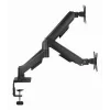 GEMBIRD Adjustable Desk 2-Display Mounting Arm with USB Ports, 17-32 in