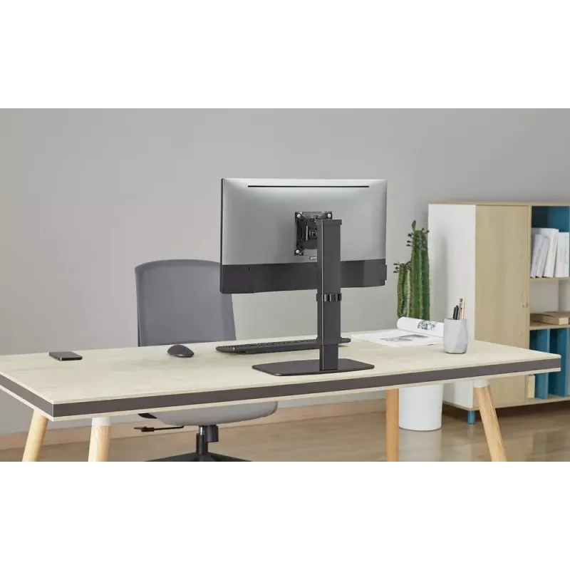 Gembird MS-D1ST-02 height-adjustable full-motion monitor desk stand, 17-32 inch, 8 kg, black