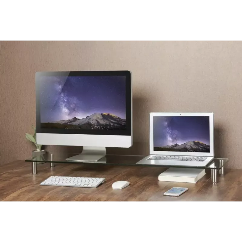 Gembird MS-TABLE-GL-01 glass monitor stand, XL