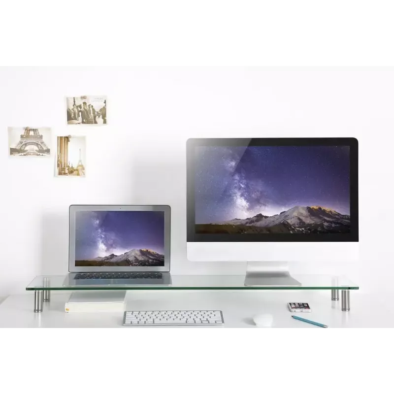 Gembird MS-TABLE-GL-01 glass monitor stand, XL