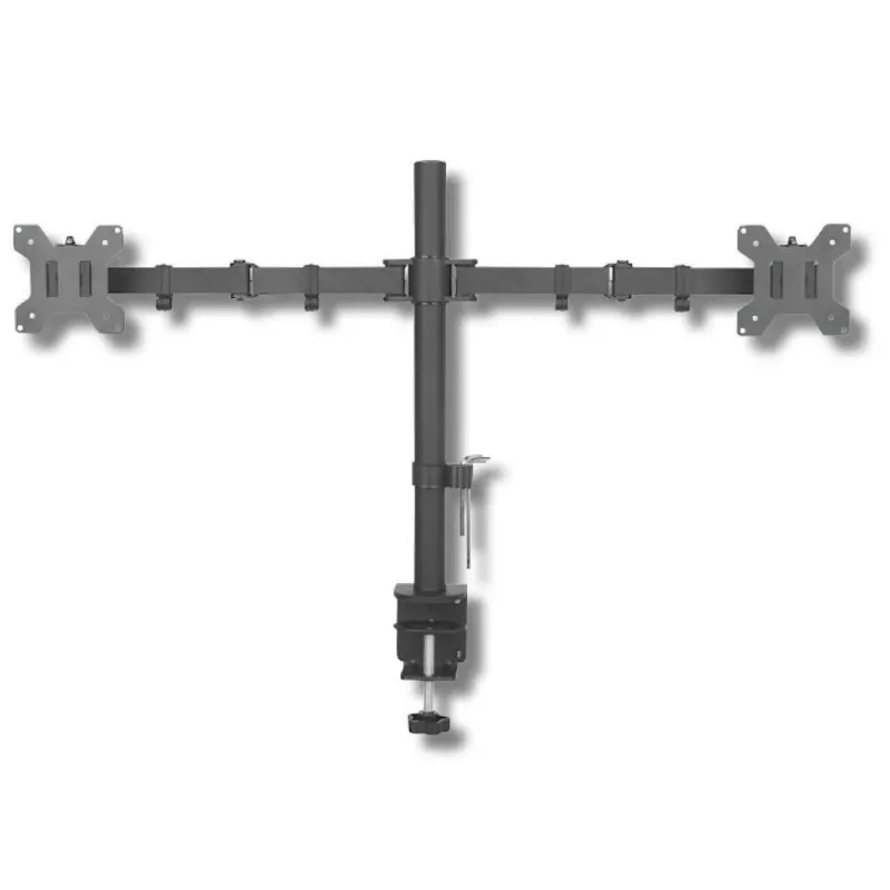 Monitor mount TECHLY ICA-LCD-382-D for 2 displays, desk clamp, up to 27 inch, 20 kg, VESA 75x75–100x100, black