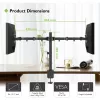 Monitor mount TECHLY ICA-LCD-382-D for 2 displays, desk clamp, up to 27 inch, 20 kg, VESA 75x75–100x100, black