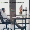 Monitor mount TECHLY ICA-LCD-382-D for 2 displays, desk clamp, up to 27 inch, 20 kg, VESA 75x75–100x100, black