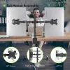 Monitor mount TECHLY ICA-LCD-382-D for 2 displays, desk clamp, up to 27 inch, 20 kg, VESA 75x75–100x100, black