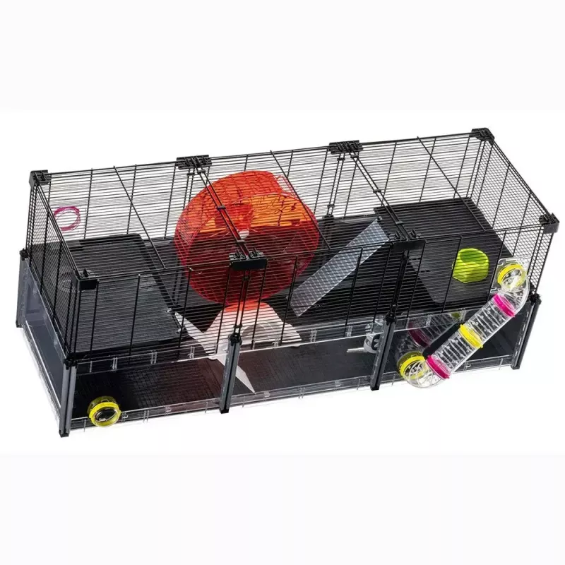 Rodent cage FERPLAST Multipla hamster large 107.5×37.5×42 cm, metal, black