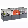 Rodent cage FERPLAST Multipla hamster large 107.5×37.5×42 cm, metal, black