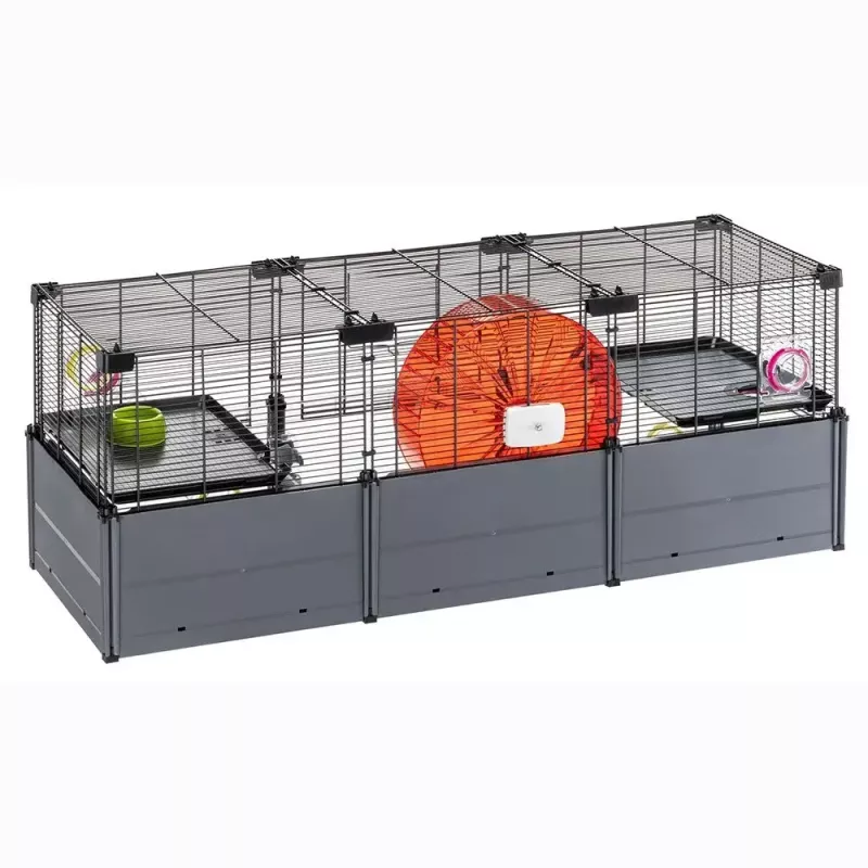 Rodent cage FERPLAST Multipla hamster large 107.5×37.5×42 cm, metal, black