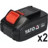 Angle grinder YATO YT-828295, cordless 18 V, brushless, 125 mm disc, 2x 4 Ah Li-Ion batteries, 1.26 kg