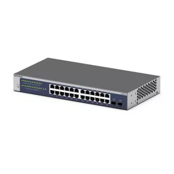 NETGEAR GS724Tv6 Managed L2+/L3 Gigabit Ethernet (10/100/1000) 1U Blue, Grey