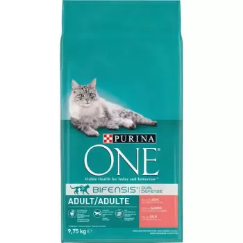 Dry cat food Purina Nestlé PURINA One 12430964, adult, salmon, 9.75 kg, protein 34%, fat 14%