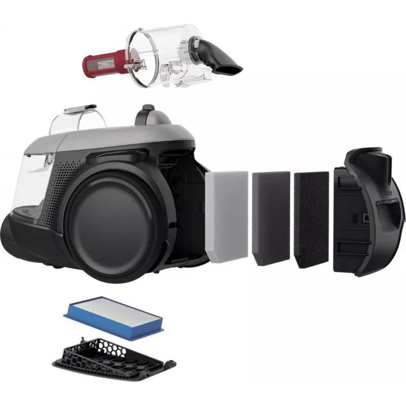Vacuum cleaner Electrolux EL61A4UG, bagless dry vacuum, 700 W max, 170 W suction, 9 m cable, 12 m radius, grey