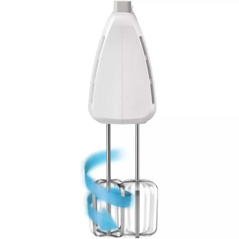 Philips HR3705/00 Daily Collection hand mixer, 300 W, 5 speeds + turbo, beaters & dough hooks, 1.2 m cable, white