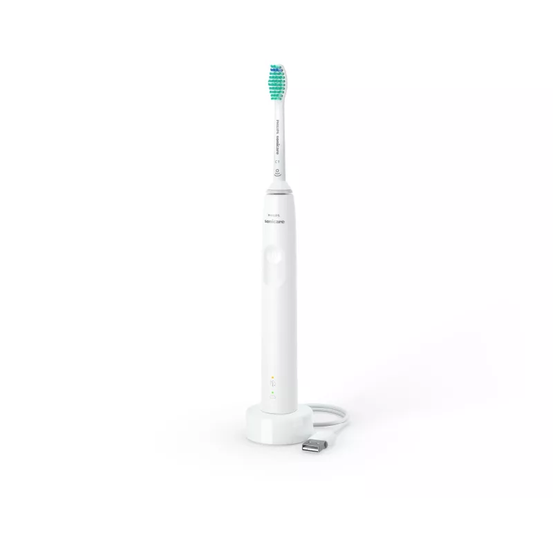 Sonic toothbrush Philips 3100 series HX3671/13 — sonic, 31,000 mov/min, pressure sensor, Li‑Ion, built‑in battery, 1 brush head, white