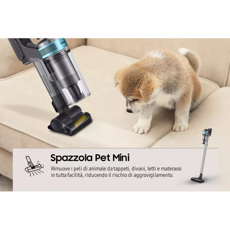 Samsung VS20B75AGR1 2-in-1 stick vacuum Battery Dry Bagless 550 W Black, Mint colour