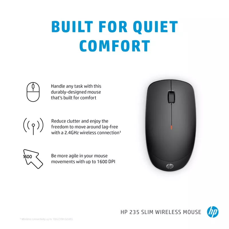 Mouse HP 235 Slim Wireless RF Wireless