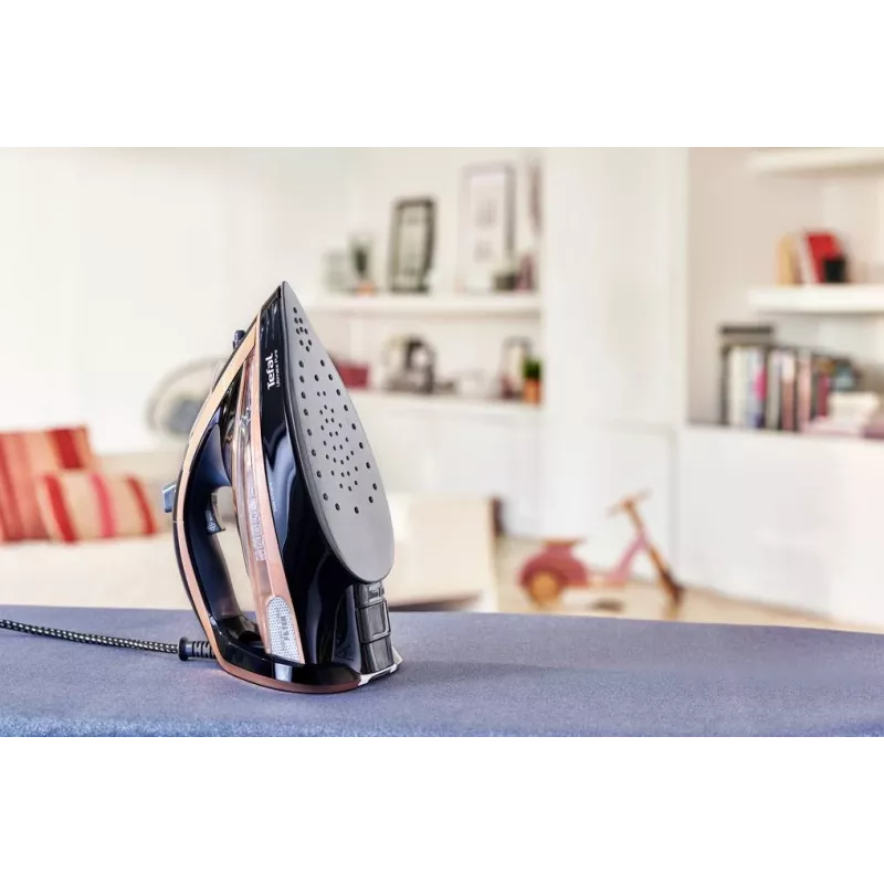 Tefal FV9865E0 iron Dry & Steam iron Durilium Autoclean soleplate 3000 W Black, Gold