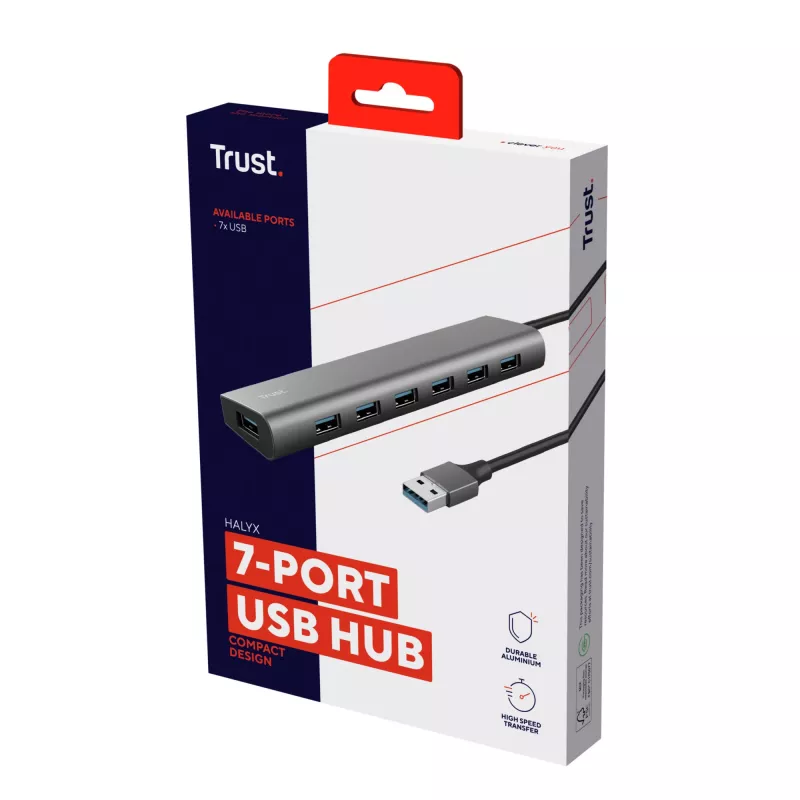Trust Halyx USB 3.2 Gen 1 (3.1 Gen 1) Type-A 5000 Mbit/s Silver