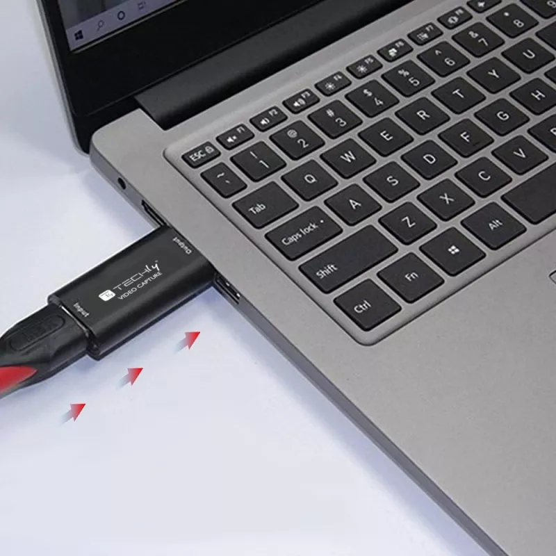 Video signal converter TECHLY I-USB-VIDEO-1080TY — HDMI to USB Type-A, 1920×1080@60Hz, 12-bit, USB powered
