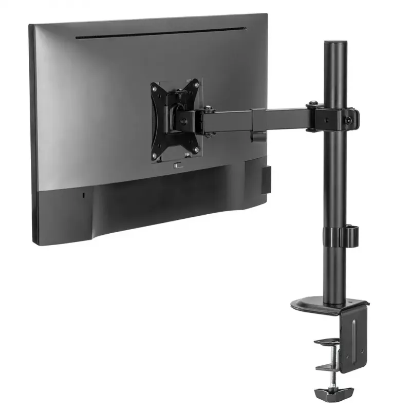 Desk LCD monitor mount MACLEAN MC-572N adjustable height, tilt, VESA 75x75–100x100, supports 17 inch–32 inch, max load 30 kg, black