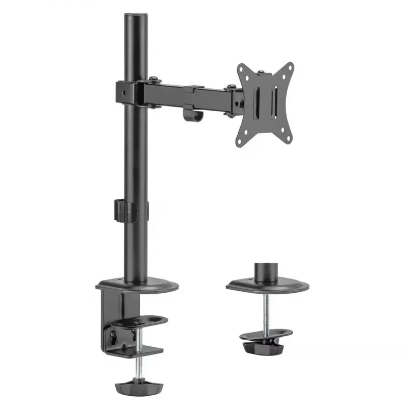 Desk LCD monitor mount MACLEAN MC-572N adjustable height, tilt, VESA 75x75–100x100, supports 17 inch–32 inch, max load 30 kg, black