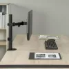 Desk LCD monitor mount MACLEAN MC-572N adjustable height, tilt, VESA 75x75–100x100, supports 17 inch–32 inch, max load 30 kg, black