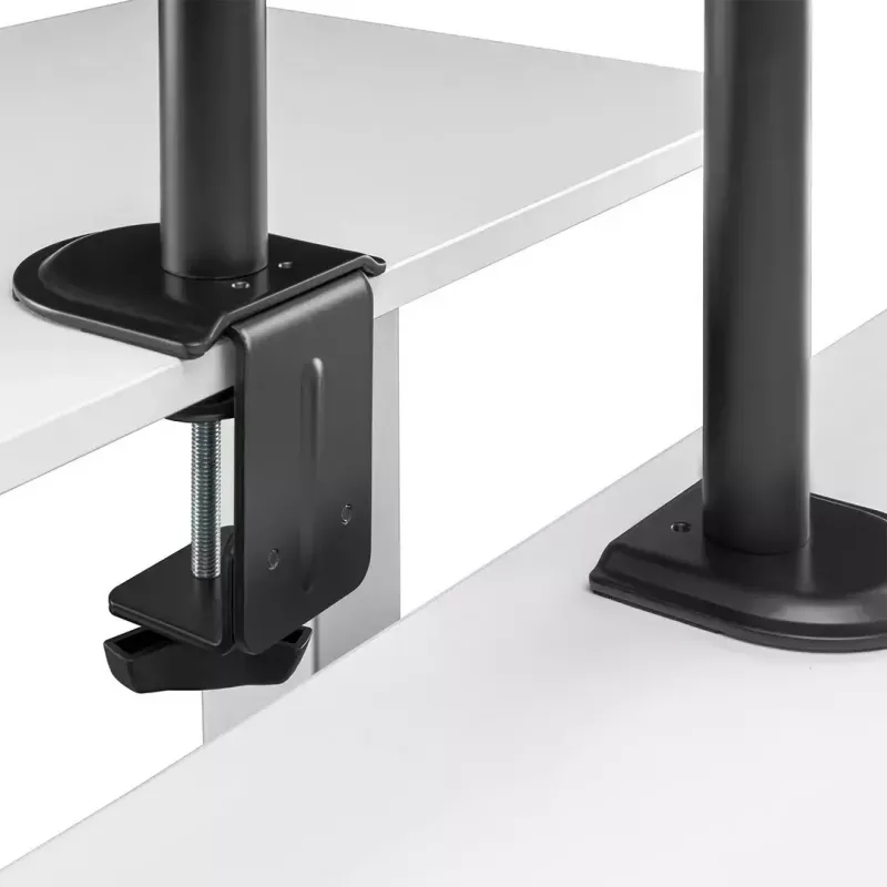 Desk LCD monitor mount MACLEAN MC-572N adjustable height, tilt, VESA 75x75–100x100, supports 17 inch–32 inch, max load 30 kg, black