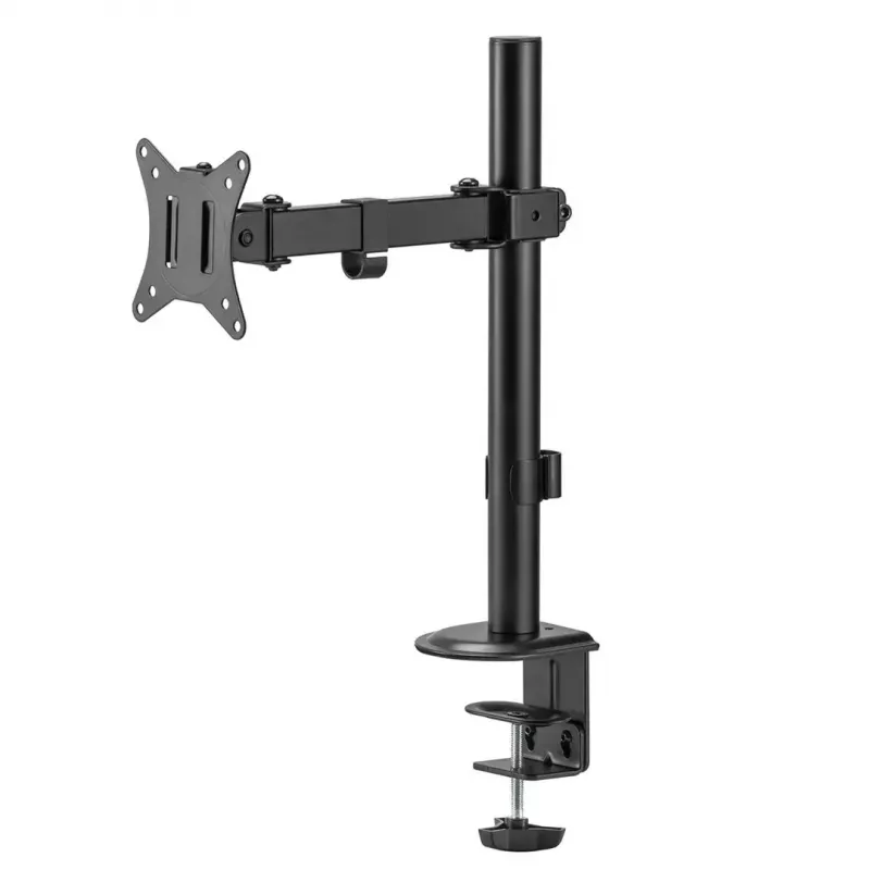 Desk LCD monitor mount MACLEAN MC-572N adjustable height, tilt, VESA 75x75–100x100, supports 17 inch–32 inch, max load 30 kg, black