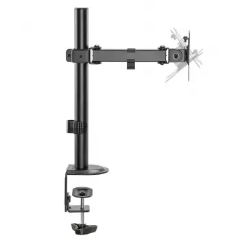 Desk LCD monitor mount MACLEAN MC-572N adjustable height, tilt, VESA 75x75–100x100, supports 17 inch–32 inch, max load 30 kg, black